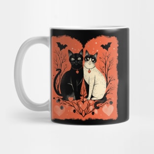 Valentine's Day Love Vintage Halloween Black Cat Witch Retro Cute Super Cool Best Gift Mug